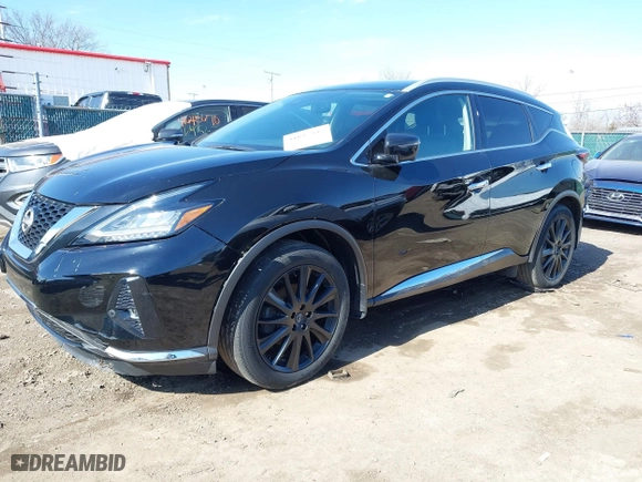 2023 Nissan Murano SL with VIN 5N1AZ2CS9PC104672, listed as a IAAI auction lot 41697937 with 135,285 mi miles. Bid and sale history available at carsss.com. Image 2.