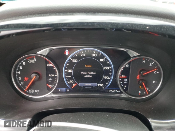 2023 Chevrolet Traverse High Country with VIN 1GNEVNKW8PJ318742, listed as a Copart auction lot 53361995 with 26,687 mi miles and Salvage title. Bid and sale history available at DreamBid. Image 9.