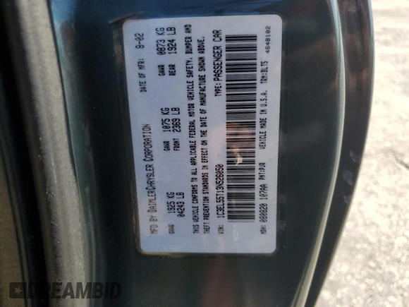 2003 Chrysler Sebring with VIN 1C3EL55T13N526050, listed as a Copart auction lot 72701534 with 87,624 mi miles and Salvage Title. Bid and sale history available at DreamBid. Image 12.