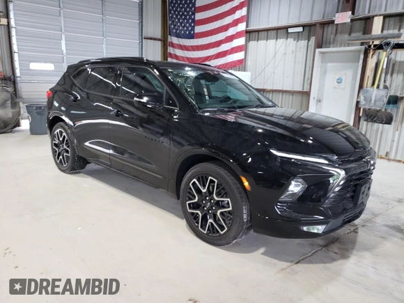 2024 Chevrolet Blazer RS with VIN 3GNKBKRSXRS174979, listed as a Copart auction lot 57282895 with 14,560 mi miles and Salvage title. Bid and sale history available at DreamBid. Image 4.