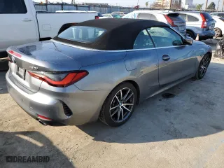 2021 BMW 4 Series 430i with VIN WBA23AT08MCG86987, listed as a Copart auction lot 46001175 with 23,702 mi miles and Salvage Title. Bid and sale history available at carsss.com. Image 3.