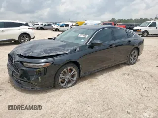 2023 Honda Accord EX-L с VIN 1HGCY2F69PA056652, выставлен на аукционе Copart как лот 58226685 с пробегом 39 027 миль миль и Списание • Salvage title. История ставок и продаж доступна на DreamBid. Изображение 1.