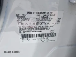 2013 Ford Edge SEL with VIN 2FMDK3JC8DBB38049, listed as a IAAI auction lot 41806842 with 137,119 mi miles. Bid and sale history available at carsss.com. Image 9.