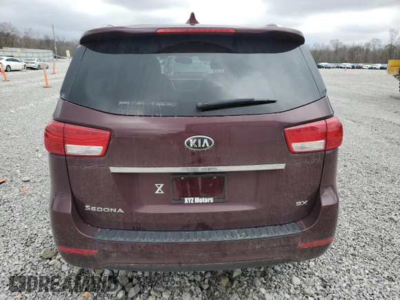 2017 Kia Sedona SX with VIN KNDMC5C12H6324411, listed as a Copart auction lot 52789895 with 27,003 mi miles and Salvage Title. Bid and sale history available at carsss.com. Image 6.