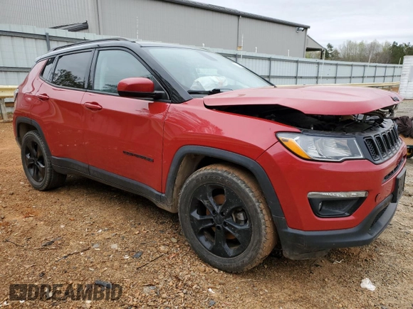 2021 Jeep Compass Altitude with VIN 3C4NJCBB7MT597532, listed as a Copart auction lot 51408535 with 87,085 mi miles and Salvage title. Bid and sale history available at DreamBid. Image 4.