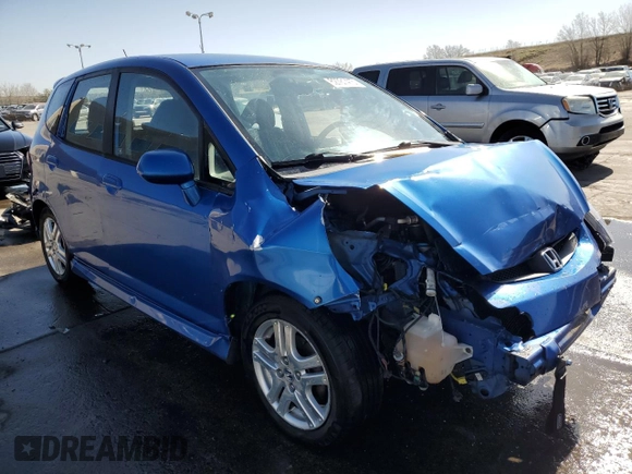 2007 Honda Fit Sport with VIN JHMGD38607S004236, listed as a Copart auction lot 52781415 with 313,559 mi miles and Salvage Title. Bid and sale history available at carsss.com. Image 4.