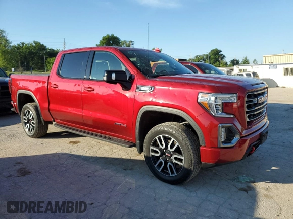 2021 GMC Sierra 1500 AT4 with VIN 3GTU9EET5MG157564, listed as a Copart auction lot 56203084 with 45,282 mi miles and Salvage Title. Bid and sale history available at carsss.com. Image 4.