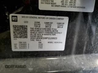 2023 Chevrolet Silverado 1500 LT z VIN 2GCUDDED8P1120023, wystawiony jako Copart lot #54631205 z przebiegiem 20 288 mil mil oraz Szkoda całkowita • Salvage title. Historia ofert i sprzedaży dostępna na DreamBid. Obrazek 12.