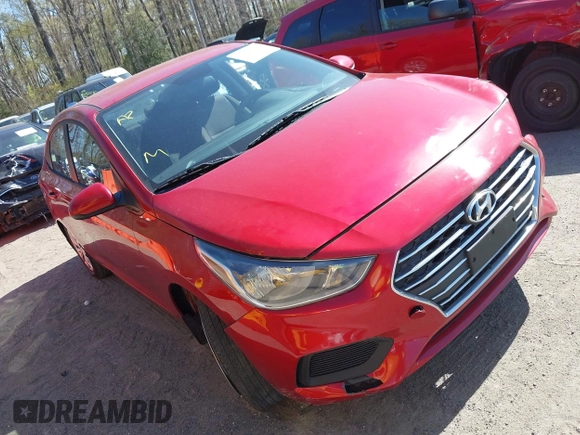 2019 Hyundai Accent SE with VIN 3KPC24A31KE077073, listed as a IAAI auction lot 42048683 with 107,428 mi miles. Bid and sale history available at carsss.com. Image 1.