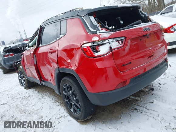 2023 Jeep Compass Latitude with VIN 3C4NJDBN9PT531729, listed as a IAAI auction lot 41620284 with 27,824 mi miles and . Bid and sale history available at DreamBid. Image 3.