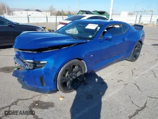 2019 Chevrolet Camaro 1LT with VIN 1G1FB1RX4K0124889, listed as a IAAI auction lot 41316708 with 96,851 mi miles. Bid and sale history available at carsss.com. Image 2.