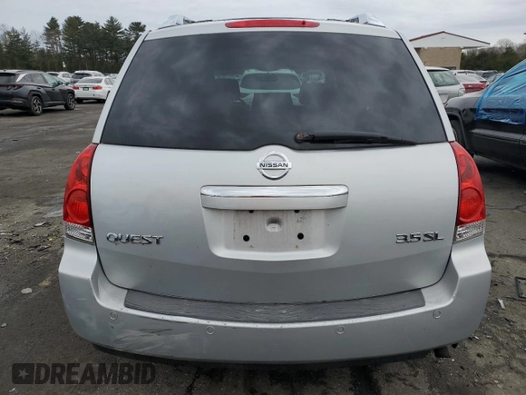 2007 Nissan Quest S with VIN 5N1BV28U27N143134, listed as a Copart auction lot 47858905 with 158,437 mi miles and Clean Title. Bid and sale history available at carsss.com. Image 6.