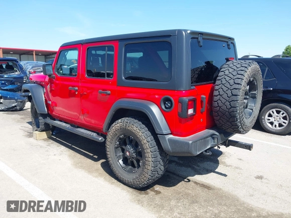 2018 Jeep Wrangler Unlimited Sport S z VIN 1C4HJXDGXJW168940, wystawiony jako IAAI lot #42200607 z przebiegiem 60 308 mil mil oraz . Historia ofert i sprzedaży dostępna na DreamBid. Obrazek 3.