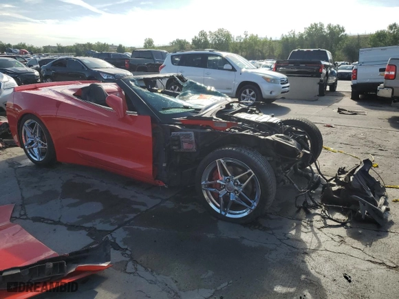 2014 Chevrolet Corvette Stingray 1LT with VIN 1G1YA3D71E5110065, listed as a Copart auction lot 69433004 with 0 mi miles and Non Repairable. Bid and sale history available at carsss.com. Image 4.