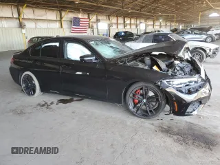 2021 BMW 3 Series M340i xDrive with VIN 3MW5U9J09M8C01983, listed as a Copart auction lot 50591655 with 0 mi miles and Salvage Title. Bid and sale history available at carsss.com. Image 4.