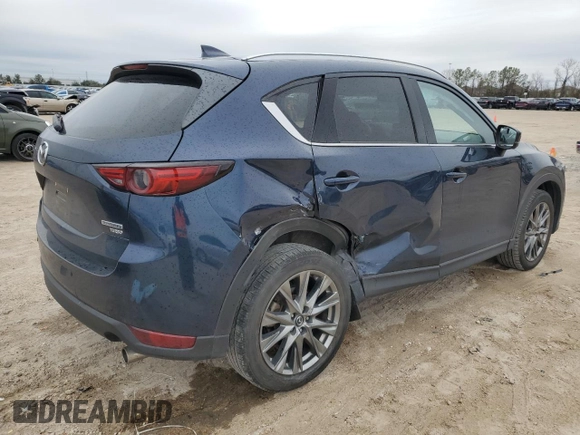 2021 Mazda CX-5 Signature with VIN JM3KFBEY9M0343758, listed as a Copart auction lot 46469785 with 41,757 mi miles and Salvage Title. Bid and sale history available at carsss.com. Image 3.