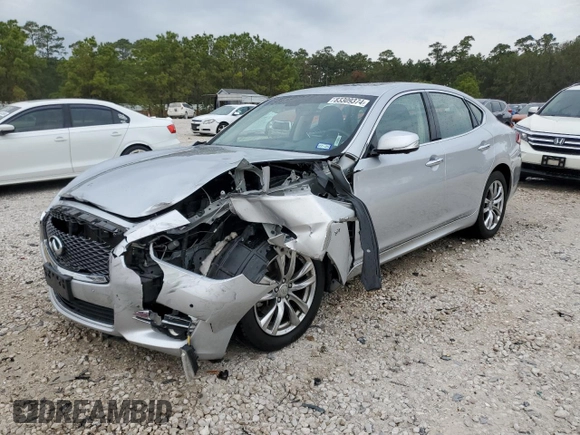 2018 Infiniti Q70 Luxe with VIN JN1BY1AR5JM220722, listed as a Copart auction lot 83309374 with 67,543 mi miles and Salvage title. Bid and sale history available at DreamBid. Image 1.