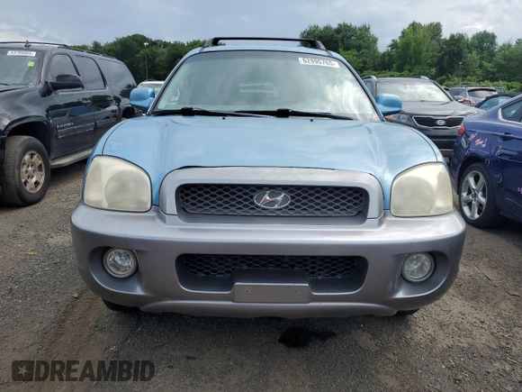 2003 Hyundai Santa Fe GLS with VIN KM8SC73D53U542081, listed as a Copart auction lot 62995765 with 154,187 mi miles and Salvage title. Bid and sale history available at DreamBid. Image 5.
