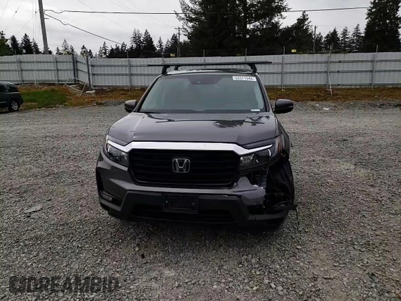 2021 Honda Ridgeline RTL-E with VIN 5FPYK3F71MB016967, listed as a Copart auction lot 53371544 with 34,382 mi miles and Salvage title. Bid and sale history available at DreamBid. Image 12.