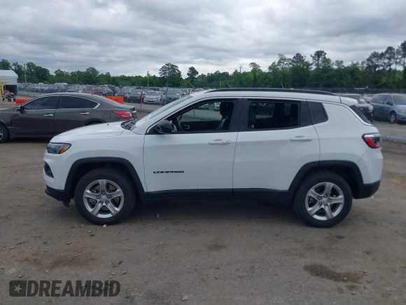 2024 Jeep Compass Latitude with VIN 3C4NJDBN9RT607209, listed as a IAAI auction lot 42233206 with 35,245 mi miles and . Bid and sale history available at DreamBid. Image 14.