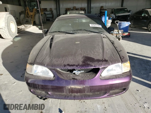 1996 Ford Mustang GT with VIN 1FALP45X9TF226146, listed as a Copart auction lot 42943185 with 60,357 mi miles and Salvage Title. Bid and sale history available at carsss.com. Image 5.