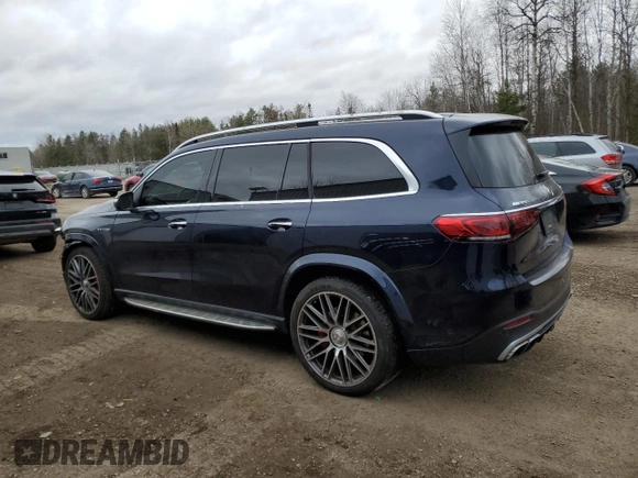 2021 Mercedes-Benz GLS with VIN 4JGFF8KEXMA299119, listed as a Copart auction lot 80966934 with 86,549 mi miles and Salvage Title. Bid and sale history available at carsss.com. Image 2.