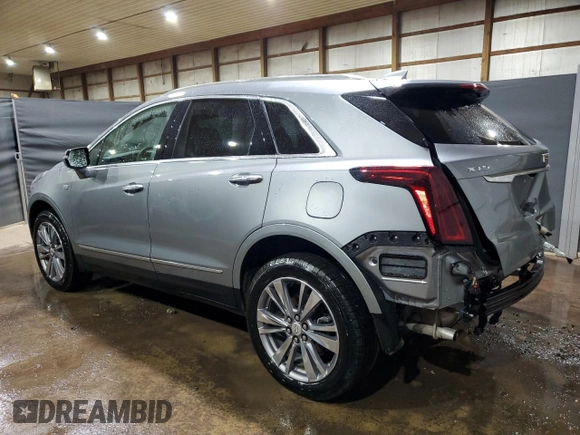 2025 Cadillac XT5 FWD Premium Luxury with VIN 1GYKNCRS9SZ120579, listed as a Copart auction lot 47656605 with 6,136 mi miles and Clean Title. Bid and sale history available at DreamBid. Image 2.