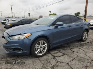 2018 Ford Fusion SE with VIN 3FA6P0HD9JR281283, listed as a Copart auction lot 49253585 with 99,777 mi miles and Salvage Title. Bid and sale history available at carsss.com. Image 1.