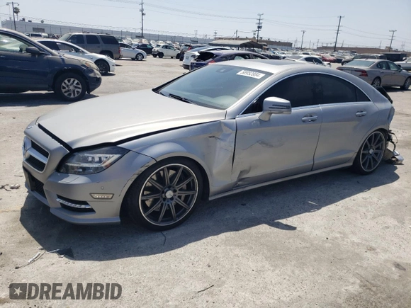 2014 Mercedes-Benz CLS-Class CLS 550 with VIN WDDLJ9BB5EA125371, listed as a Copart auction lot 58952884 with 145,938 mi miles and Salvage Title. Bid and sale history available at carsss.com. Image 1.