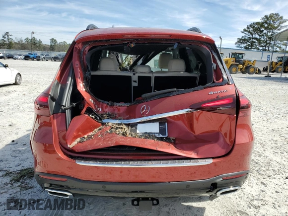 2025 Mercedes-Benz GLE 450 with VIN 4JGFB5KB1SB336260, listed as a Copart auction lot 48842765 with 11 mi miles and Salvage title. Bid and sale history available at DreamBid. Image 6.