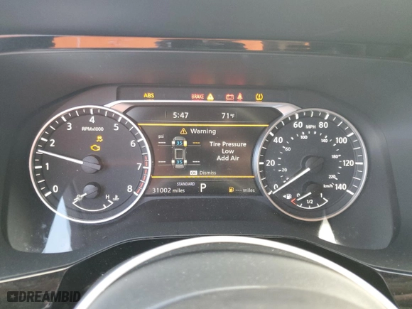 2024 Nissan Pathfinder SL with VIN 5N1DR3CB7RC243155, listed as a Copart auction lot 49779345 with 31,002 mi miles and Salvage Title. Bid and sale history available at carsss.com. Image 9.