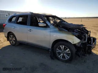 2017 Nissan Pathfinder SV with VIN 5N1DR2MN2HC641181, listed as a Copart auction lot 80501814 with 0 mi miles and Non Repairable. Bid and sale history available at carsss.com. Image 4.