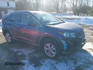 2014 Honda CR-V EX-L with VIN 2HKRM4H75EH613360, listed as a IAAI auction lot 41464112 with 100,797 mi miles. Bid and sale history available at carsss.com. Image 1.