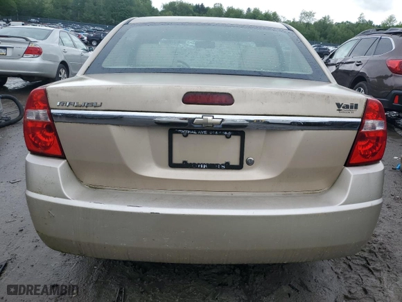 2005 Chevrolet Malibu with VIN 1G1ZS52F85F323760, listed as a Copart auction lot 73581344 with 0 mi miles and Salvage Title. Bid and sale history available at carsss.com. Image 6.