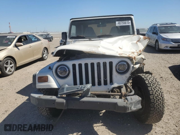 1997 Jeep Wrangler SE with VIN 1J4FY29PXVP411817, listed as a Copart auction lot 48755615 with 125,284 mi miles and Salvage Title. Bid and sale history available at DreamBid. Image 5.