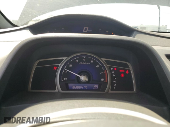 2008 Honda Civic LX with VIN 2HGFA16518H318976, listed as a Copart auction lot 55897095 with 183,864 mi miles and Salvage Title. Bid and sale history available at DreamBid. Image 9.