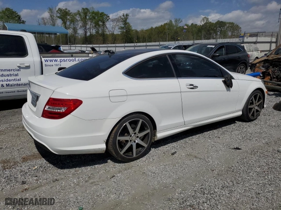 2015 Mercedes-Benz C-Class C 250 with VIN WDDGJ4HB4FG351444, listed as a Copart auction lot 51834965 with 76,841 mi miles and Salvage Title. Bid and sale history available at carsss.com. Image 3.