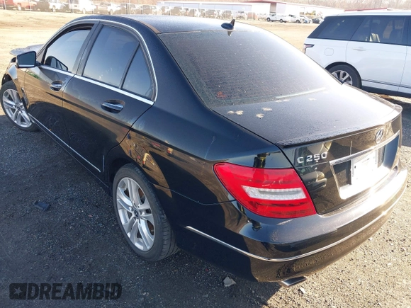 2012 Mercedes-Benz C-Class C 250 Sport with VIN WDDGF4HBXCA602662, listed as a IAAI auction lot 41811448 with 191,380 mi miles. Bid and sale history available at carsss.com. Image 3.