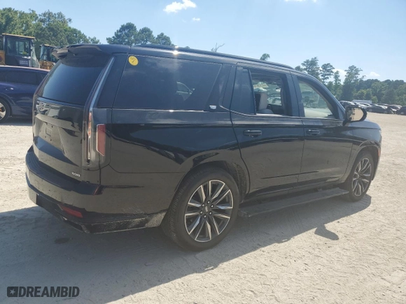 2021 Cadillac Escalade Sport Platinum with VIN 1GYS4GKL1MR204704, listed as a Copart auction lot 60263974 with 46,336 mi miles and Salvage Title. Bid and sale history available at carsss.com. Image 3.