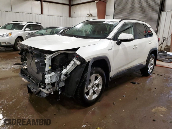 2021 Toyota RAV4 Hybrid LE with VIN 4T3B6RFV8MU040343, listed as a Copart auction lot 47552405 with 42,902 mi miles and Salvage Title. Bid and sale history available at carsss.com. Image 1.