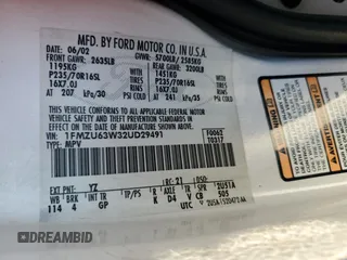 2002 Ford Explorer XLT z VIN 1FMZU63W32UD29491, wystawiony jako Copart lot #73670554 z przebiegiem Nie podano mil oraz Szkoda całkowita • Salvage title. Historia ofert i sprzedaży dostępna na DreamBid. Obrazek 13.
