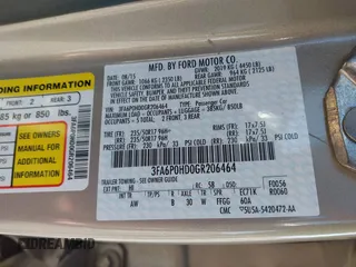 2016 Ford Fusion SE with VIN 3FA6P0HD0GR206464, listed as a IAAI auction lot 41756072 with 29,572 mi miles and . Bid and sale history available at carsss.com. Image 9.