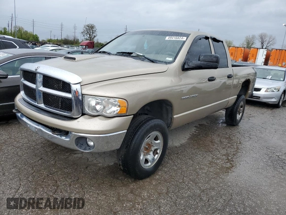 2005 Dodge Ram 2500 SLT with VIN 3D7KS28C75G739372, listed as a Copart auction lot 49416824 with 0 mi miles and Clean Title. Bid and sale history available at carsss.com. Image 1.