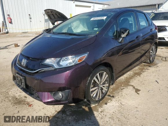 2015 Honda Fit EX-L with VIN 3HGGK5H88FM715308, listed as a Copart auction lot 48333465 with 104,438 mi miles and Salvage Title. Bid and sale history available at carsss.com. Image 1.