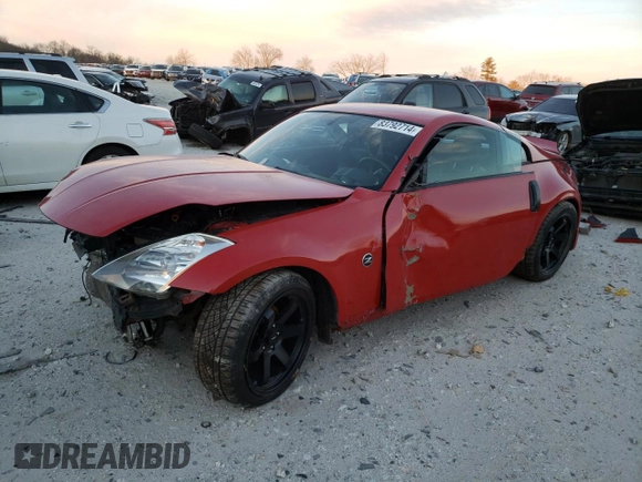 2004 Nissan 350Z Enthusiast with VIN JN1AZ34D14M102241, listed as a Copart auction lot 83792714 with 100,315 mi miles and Clean Title. Bid and sale history available at DreamBid. Image 1.