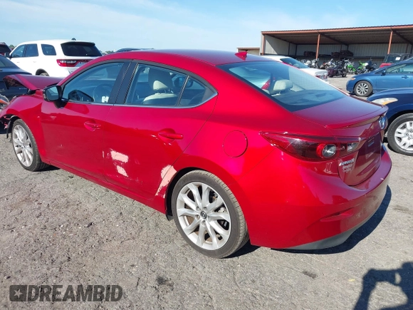 2015 Mazda 3 S Grand Touring z VIN JM1BM1W36F1253699, wystawiony jako IAAI lot #42204557 z przebiegiem 132 626 mil mil oraz . Historia ofert i sprzedaży dostępna na DreamBid. Obrazek 3.