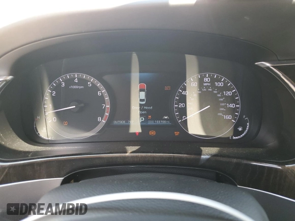 2014 Hyundai Equus Signature with VIN KMHGH4JH1EU083114, listed as a Copart auction lot 57020065 with 103,700 mi miles and Salvage title. Bid and sale history available at DreamBid. Image 9.