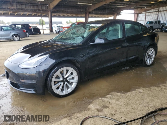 2022 Tesla Model 3 with VIN 5YJ3E1EA3NF289292, listed as a Copart auction lot 45974405 with 109,164 mi miles and Clean Title. Bid and sale history available at carsss.com. Image 1.