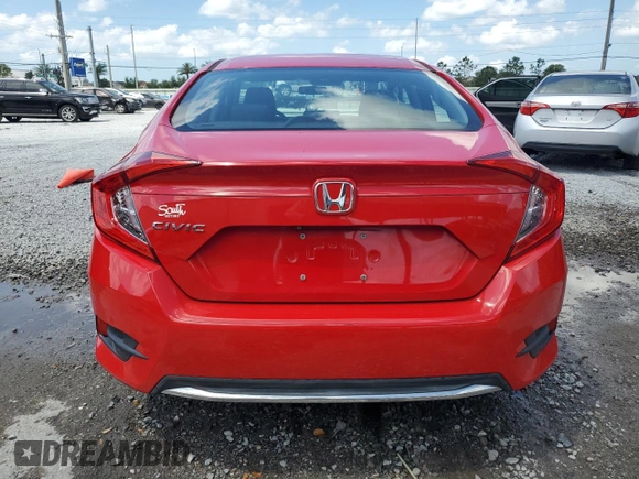 2019 Honda Civic Sedan LX with VIN 2HGFC2F63KH593619, listed as a Copart auction lot 51510595 with 51,467 mi miles and Salvage Title. Bid and sale history available at carsss.com. Image 6.