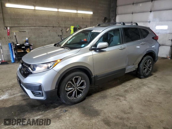 2021 Honda CR-V EX with VIN 2HKRW2H59MH652092, listed as a Copart auction lot 87620235 with 28,012 mi miles and Salvage Title. Bid and sale history available at carsss.com. Image 1.
